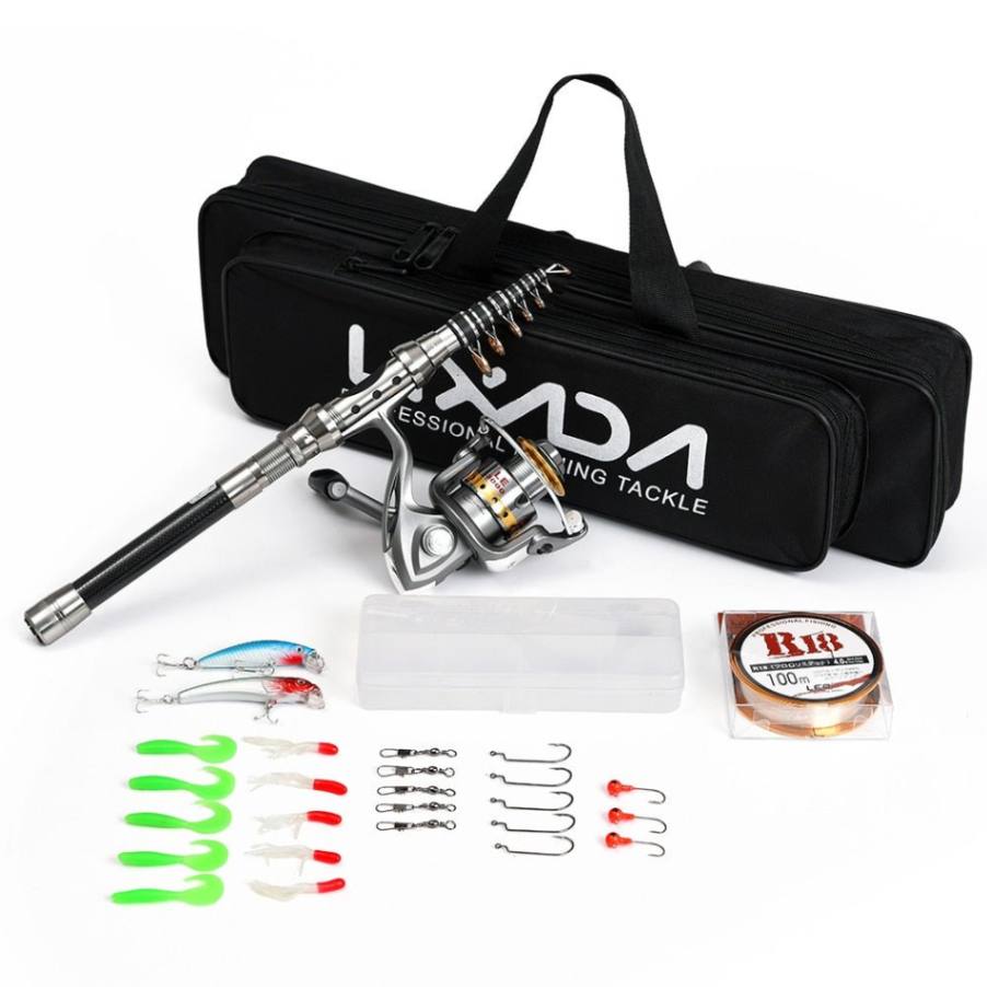 2.49cm lexada telescopic fishing rod set Fishing Rod And Reel