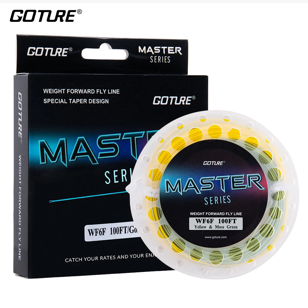 Goture MASTER Fly Fishing Line – premium weight-forward floating line with welded loops for smooth, long casts and enhanced loop stability; ideal fly fishing line for precision casting, control, and versatility in freshwater fishing.