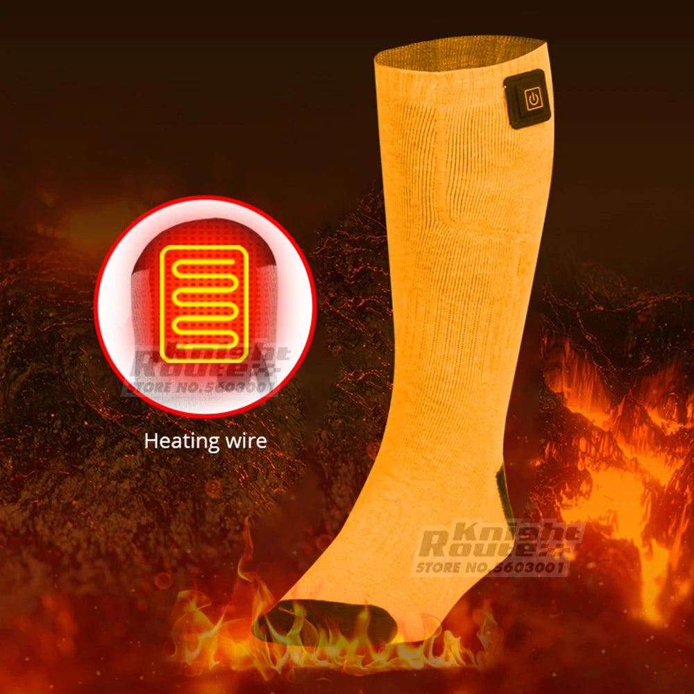 RACEDIV Heated Socks for Ice Fishing – App-Controlled Thermal Socks with 5000mAh Battery, Infrared Heating for Warm Feet in Extreme Cold. Perfect for Ice Fishing, Skiing, Hiking, and Winter Outdoor Activities.