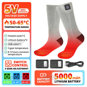 RACEDIV Heated Socks for Ice Fishing – App-Controlled Thermal Socks with 5000mAh Battery, Infrared Heating for Warm Feet in Extreme Cold. Perfect for Ice Fishing, Skiing, Hiking, and Winter Outdoor Activities.