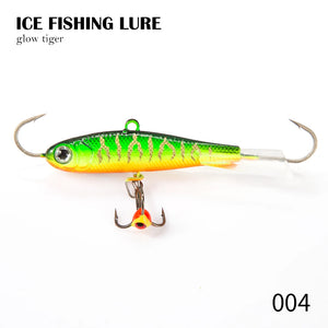 Hunthouse Ice Fishing Lures - Premium winter jigging lures for bass, pike, and perch with vibration action, available in 50mm, 65mm, and 75mm sizes. Perfect for ice fishing in lakes, rivers, and reservoirs.