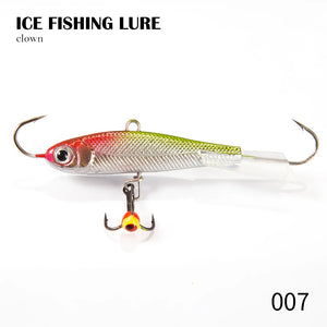 Hunthouse Ice Fishing Lures - Premium winter jigging lures for bass, pike, and perch with vibration action, available in 50mm, 65mm, and 75mm sizes. Perfect for ice fishing in lakes, rivers, and reservoirs.