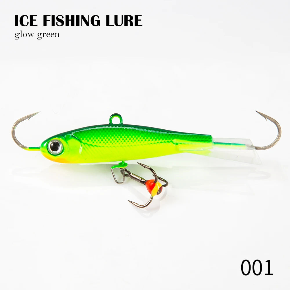 Hunthouse Ice Fishing Lures - Premium winter jigging lures for bass, pike, and perch with vibration action, available in 50mm, 65mm, and 75mm sizes. Perfect for ice fishing in lakes, rivers, and reservoirs.