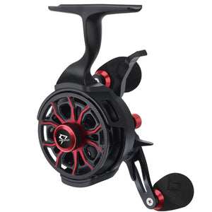 Piscifun ICX Carbon Ice Fishing Reel with lightweight carbon fiber frame, 8+1 shielded bearings, high-speed 3.2:1 gear ratio, magnetic adjustable drag system, and dual-mode trigger for versatile ice fishing performance.