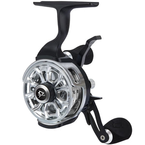 Piscifun ICX Carbon Ice Fishing Reel with lightweight carbon fiber frame, 8+1 shielded bearings, high-speed 3.2:1 gear ratio, magnetic adjustable drag system, and dual-mode trigger for versatile ice fishing performance.