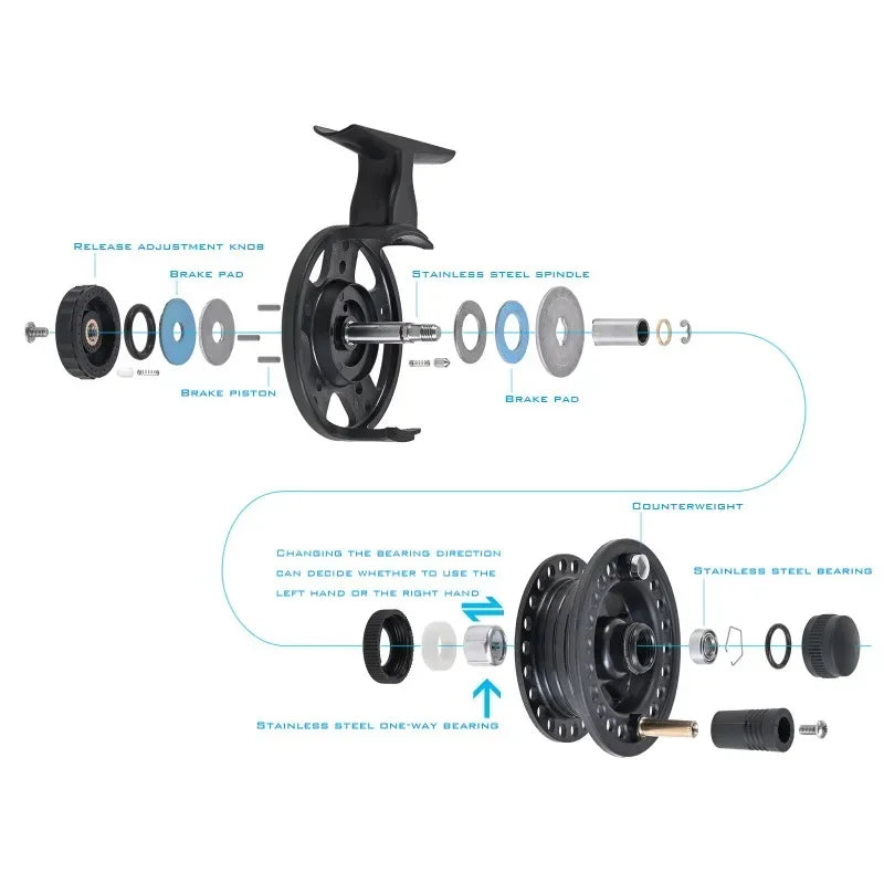 Ultralight ice fishing rod with reel, 51cm, perfect for winter fishing adventures. Portable, durable, and multifunctional, ideal for catching fish of all sizes during ice fishing, stream fishing, or boat fishing. Compact enough to fit in backpacks, making it a great choice for outdoor travel and family fishing activities.