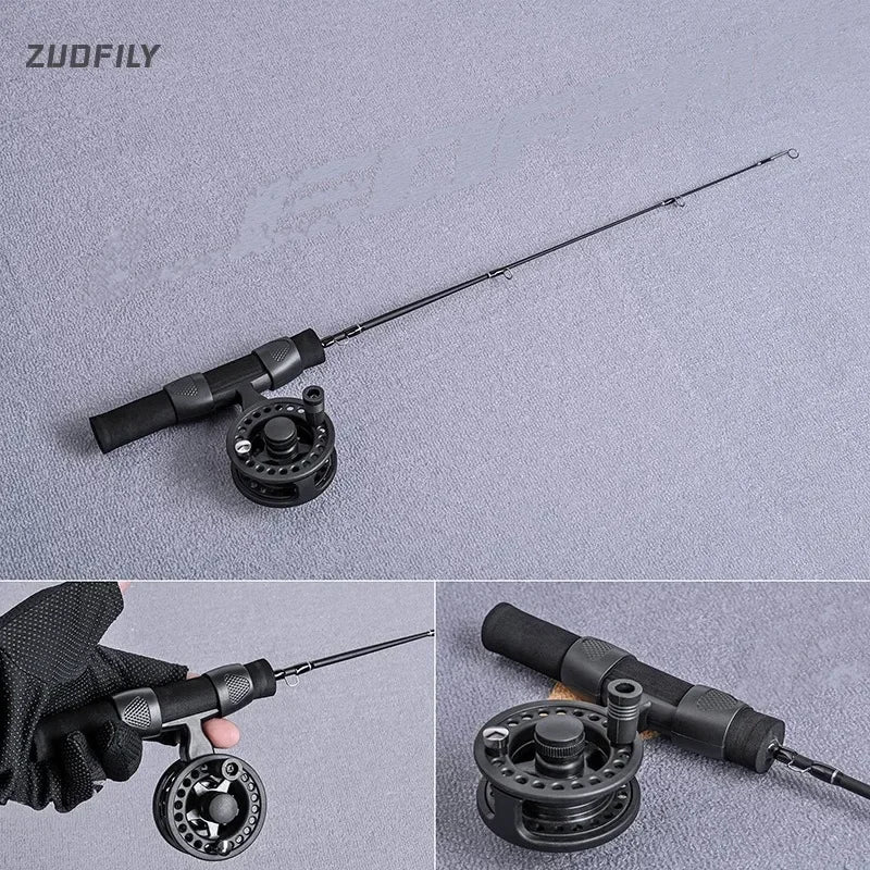 ๐ฃ Ultralight 51cm Ice Fishing Rod Reel Combo โ Portable Versatile for Winter Fishing! โ๏ธ๐