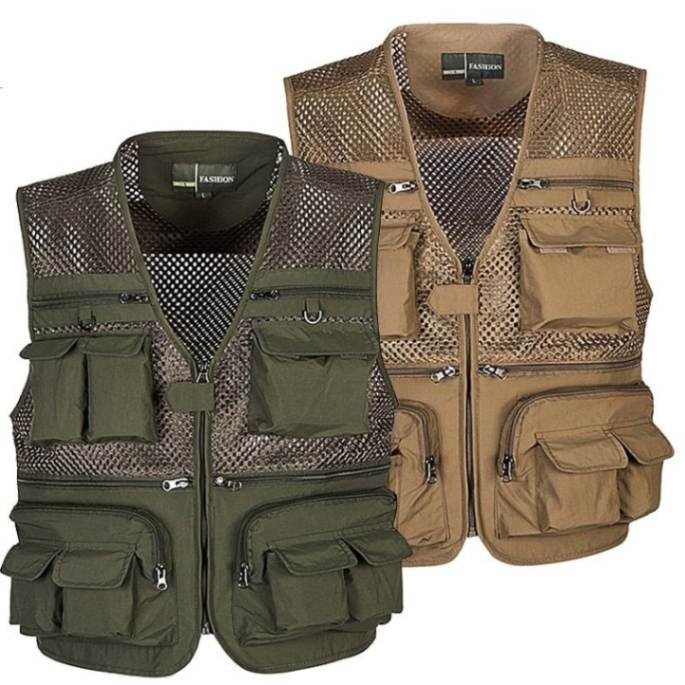 multi pocket fishing vest