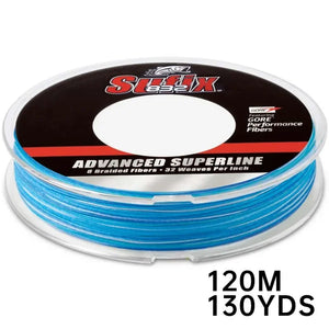 Sufix 832 braided fishing line with 8-fiber construction, 120m/130yds length, and 0.1mm-0.42mm diameter. Designed for superior strength, sensitivity, and abrasion resistance in freshwater and saltwater fishing.