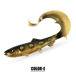 Spinpoler Firebomb Soft Swimbait – Premium soft fishing lure with lifelike eel-style tail, 3D realistic eyes, and seductive swimming action. Perfect for catching big pike, bass, musky, and walleye in lakes, rivers, reservoirs, and saltwater. Available in multiple colors and sizes for maximum versatility.