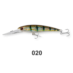 NOEBY Trolling Lures – High-Performance Floating and Slow-Sinking Minnows for Sea Bass, Tuna, and Saltwater Fishing | Features include a massive diving lip for deep water trolling, 3D lifelike eyes, internal holographic foil for maximum attraction, and 3X-strength treble hooks for secure catch. Perfect for offshore trolling, coastal fishing, and use with trolling motors to target predatory fish at various depths.