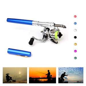 1M Mini Pocket Pen Rod + Reel Set - Deep Blue Fishing Supplies