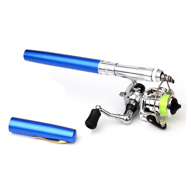 1M Mini Pocket Pen Rod + Reel Set - Deep Blue Fishing Supplies