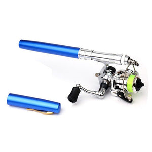 1M Mini Pocket Pen Rod + Reel Set - Deep Blue Fishing Supplies