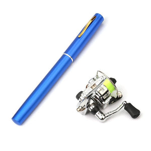 1M Mini Pocket Pen Rod + Reel Set - Deep Blue Fishing Supplies