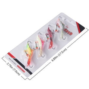Bassdash Ice Fishing Lures with Glide Tail Wings - Deep Blue Fishing Supplies