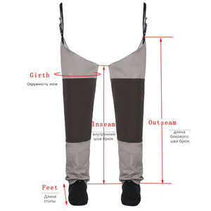 Breathable Hip Waders with Waist Belt - Deep Blue Fishing Supplies