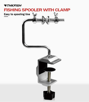 Fishing Line Winder/Spooler System with Adjustable Clamp - Deep Blue Fishing Supplies