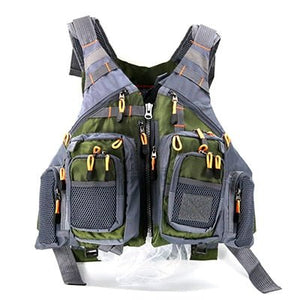 Fishing Multi-Pocket Mesh Vest with Backpack Gear Bag - Deep Blue Fishing Supplies