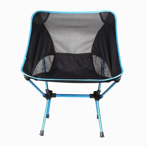 Lightweight Aluminum Folding Fishing Chair - Portable, Collapsible Design with Padded Armrests, Breathable Mesh Back, Drink Holders, and Storage Pockets for Fishing and Outdoor Use