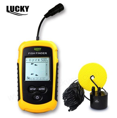 LUCKY Handheld Fish Finder with Sonar Transducer - Deep Blue Fishing Supplies