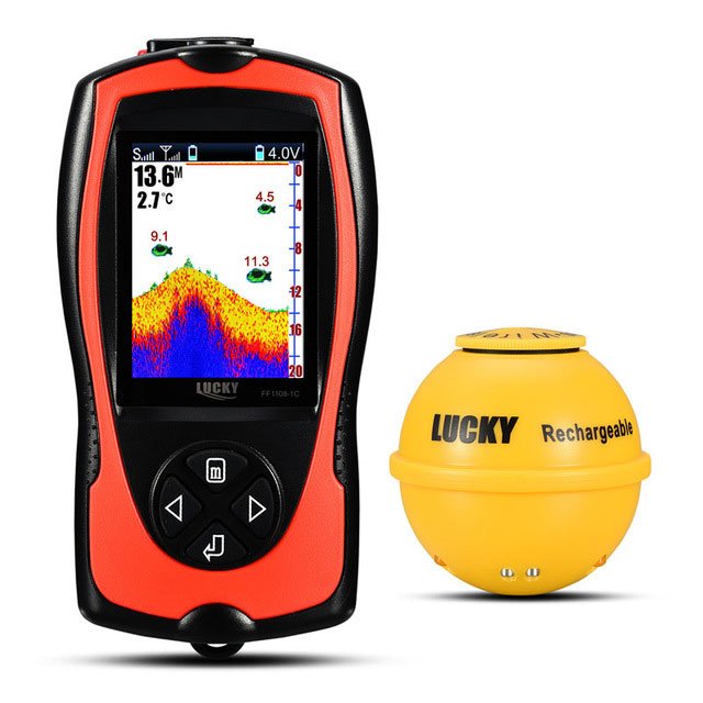 LUCKY Wireless Fish Finder with Attracting Fish Light for Shore Anglers - Deep Blue Fishing Supplies