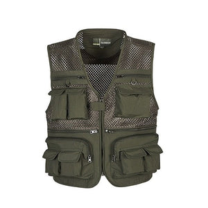 Men's & Women's Multi-Pocket Fishing Vest - Lightweight, Breathable, Quick-Drying Nylon and Mesh with Adjustable Straps, Ample Storage for Tackle, Tools, and Accessories, Ideal for Fly and Kayak Fishing