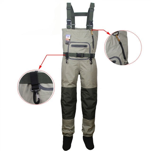 Men's Fly Fishing Chest Waders - Deep Blue Fishing Supplies