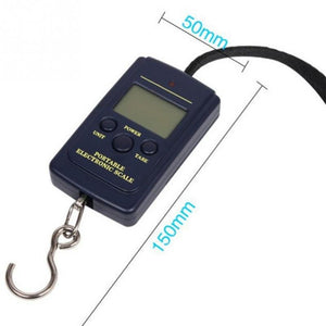 Portable Fish Scale with Backlit LCD Display 88lb/40kg Capacity - Deep Blue Fishing Supplies