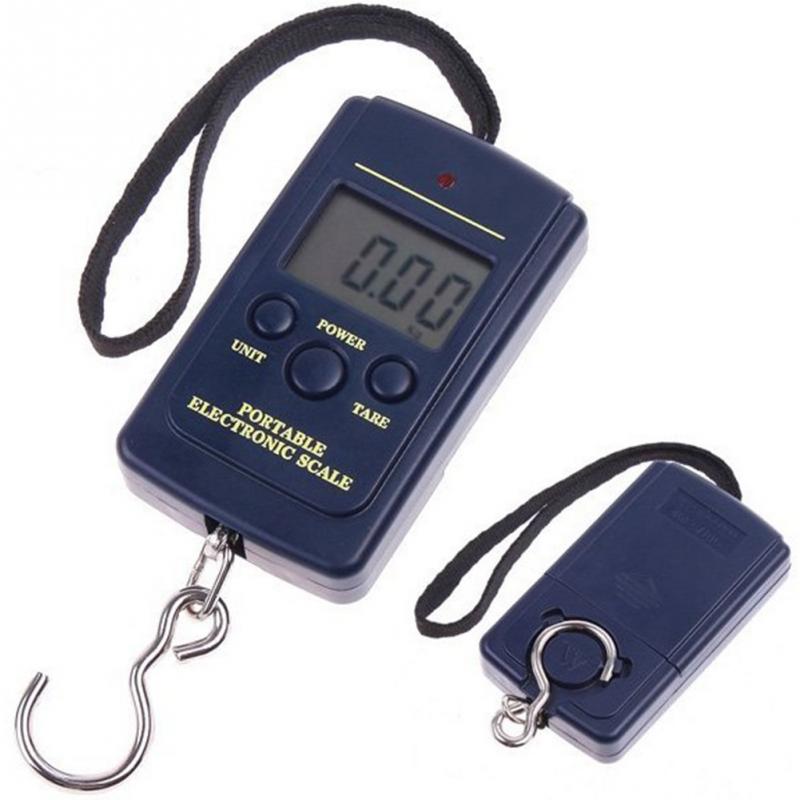 Portable Fish Scale with Backlit LCD Display 88lb/40kg Capacity - Deep Blue Fishing Supplies