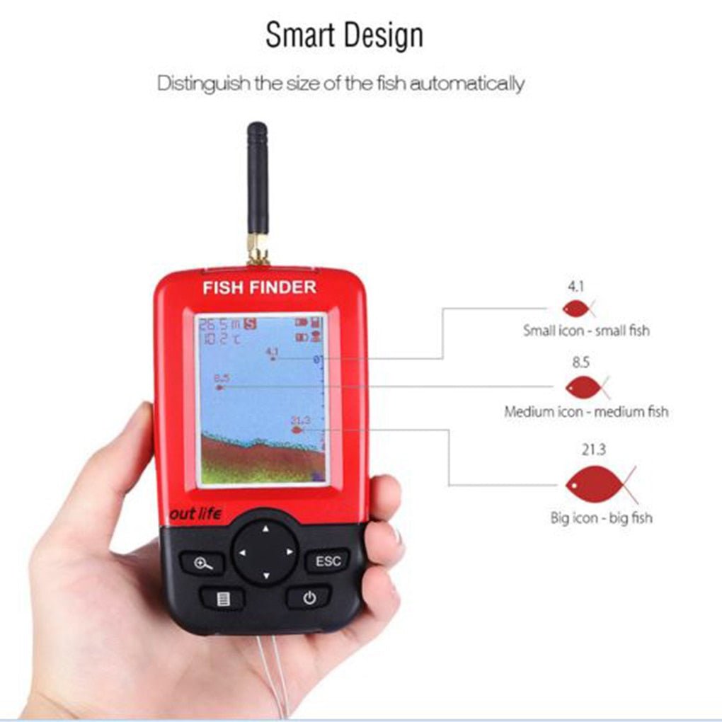 Smart Portable Fish Finder with 100M Wireless Sonar Sensor - Deep Blue Fishing Supplies